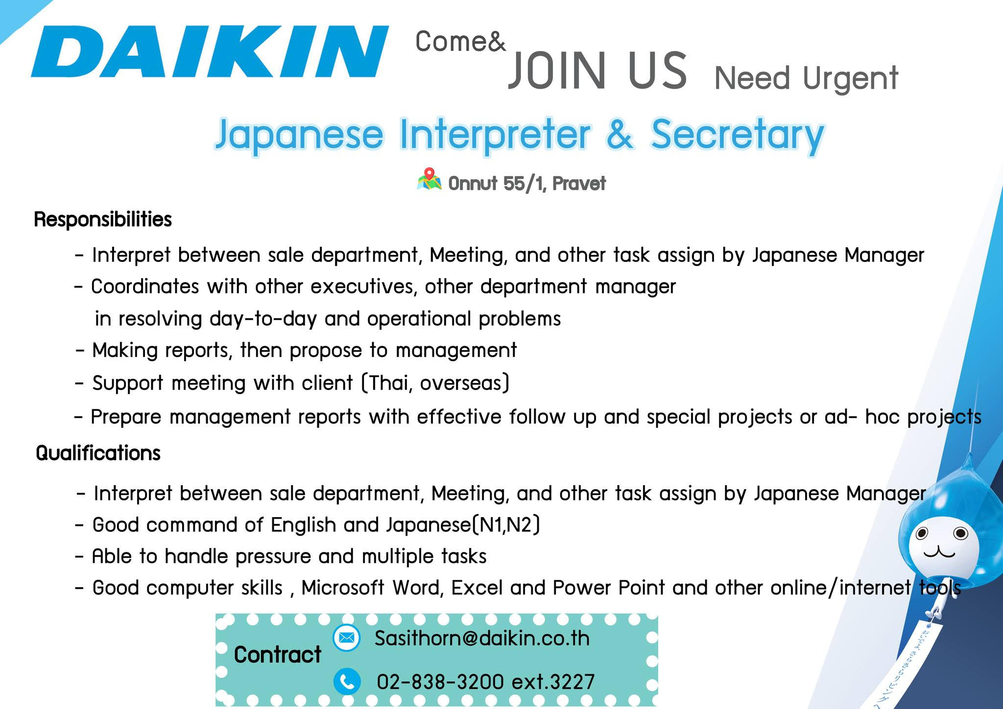 Japanese Interpreter & Secretary